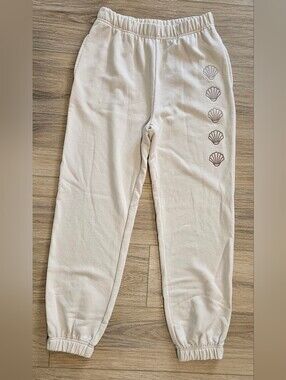Vintage Havana Embroidered Seashell French Terry Joggers Size M